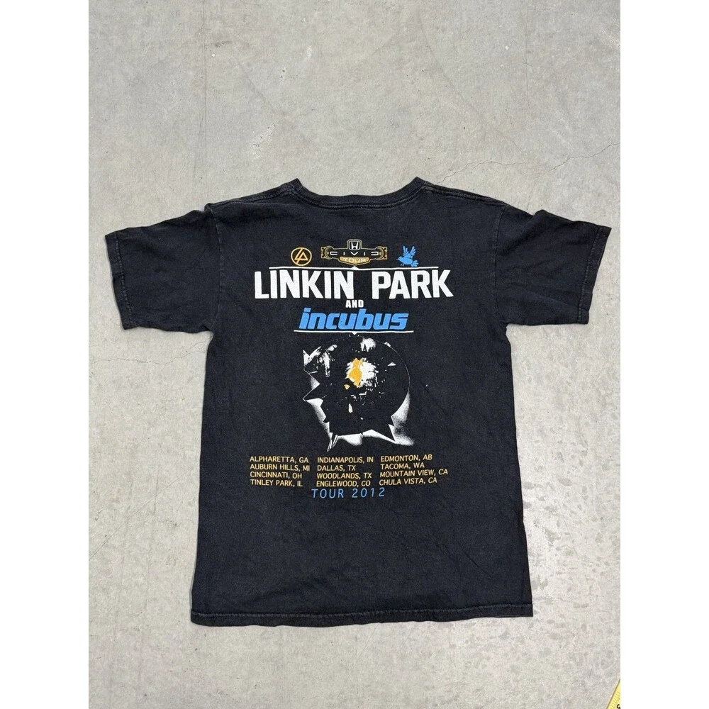 2012 Linking Park incubus Tour T Shirt Size S